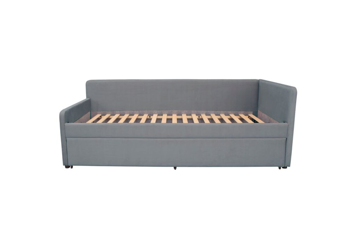 Кровать угловая Leo 90 Grey R - Фото 1 Кровать угловая Leo 90 Grey R - изображение 1