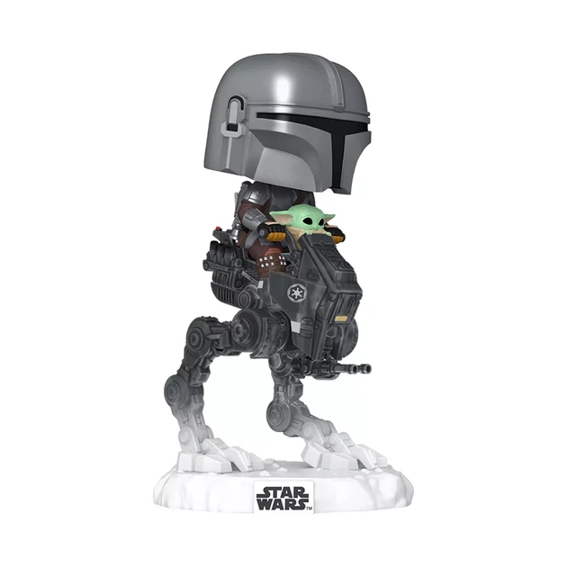 Фігурка Funko POP! Star Wars Мандалорець Мандо з Ґроґу на всюдиході (90812) - Фото 2 Фігурка Funko POP! Star Wars Мандалорець Мандо з Ґроґу на всюдиході (90812) - зображення 2