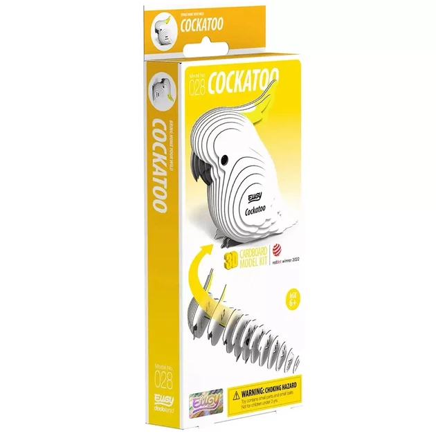 Збірна 3D модель Eugy Зоопарк Папуга Какаду (XEG-028) - Фото 4 Збірна 3D модель Eugy Зоопарк Папуга Какаду (XEG-028) - зображення 4