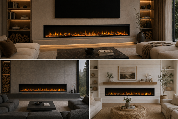 Электрокамин с обогревом Dimplex Ignite Evolve 100 (EVO2500) с дровами, кристаллами стекла, цветами пламени и подсветкой наполнения, WiFi управление, размер 2576x419x152 + Подарок! Увлажнитель воздуха - изображение 2