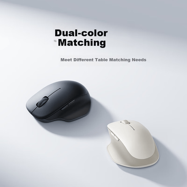 Беспроводная Bluetooth-мышь MI Dual-Mode Mouse 2 Comfort Edition, цвет «оксидированный белый», тихая беспроводная Bluetooth-мышь для офиса, мышь MI, совместима с ноутбуками и настольными компьютерами MI. - изображение 2