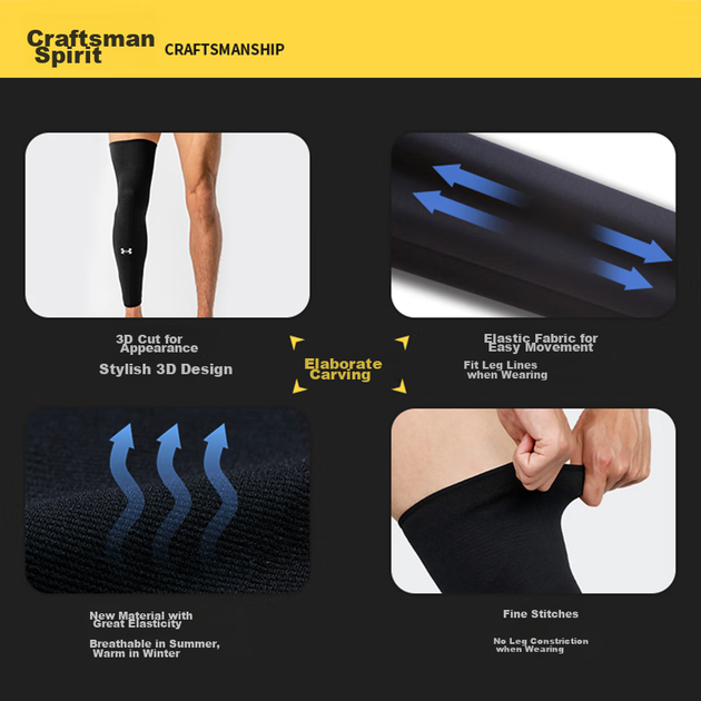 Наколінники Under Armour Sports спортивні повні, чорні, M - зображення 4