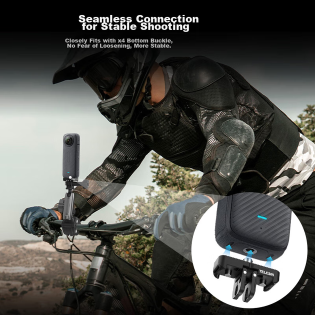 Адаптер TELESIN з двома кігтями для Insta360 X4 1/4" швидкознімний DJI - зображення 3