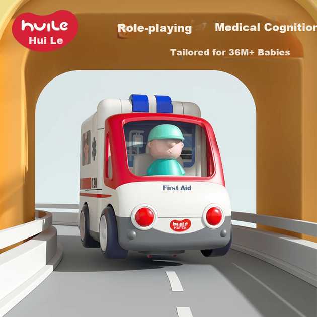 Іграшки HUILE TOYS розвивальні «швидка допомога»/будівельна машина, для немовлят/малюків, подарункові - зображення 6