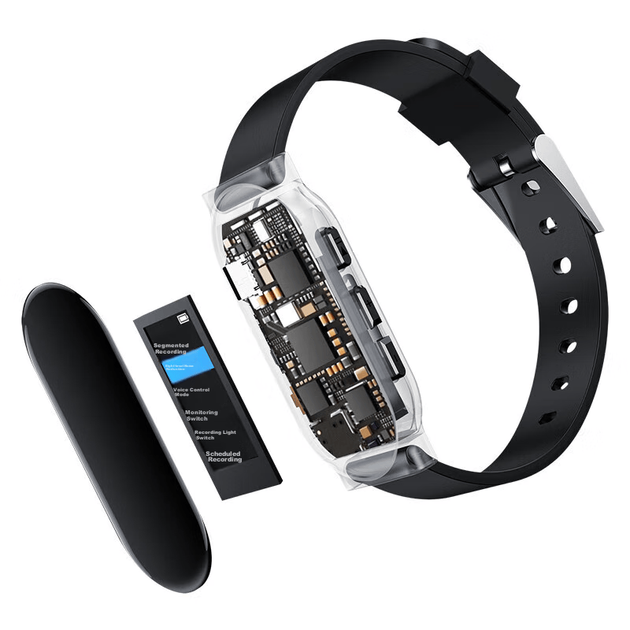 Диктофон Lenovo Voice Recorder C1, браслет для запису голосу на 16 ГБ, розумний портативний диктофон, професійний, з високою роздільною здатністю, шумозаглушенням та тривалим часом роботи в режимі очікування, для ділових зустрічей, навчання та співбесід. - зображення 6