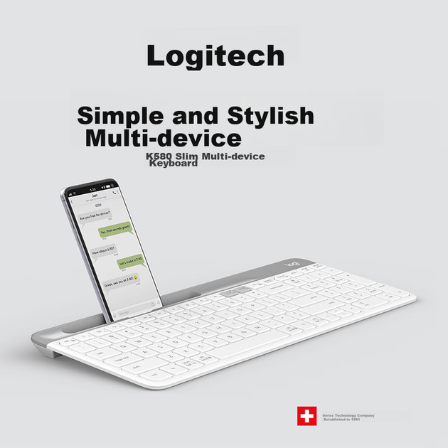 Клавиатура беспроводная Logitech K580 Bluetooth/Wireless White - изображение 4