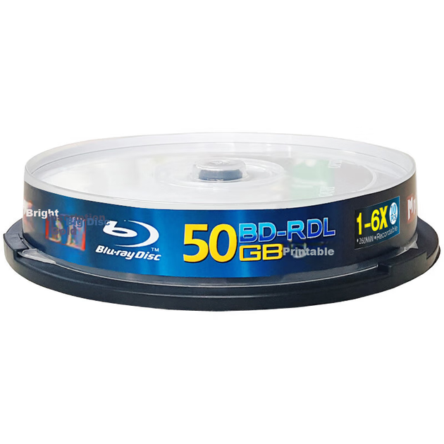 Диски BD-R DL MNDA 50ГБ 1-6x с печатью на синем свете 10шт - Фото 3 Диски BD-R DL MNDA 50ГБ 1-6x с печатью на синем свете 10шт - изображение 3