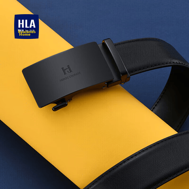 Чоловічий пояс HLA з автоматичною пряжкою, з натуральної шкіри, повсякденний діловий стиль, практичний подарунок на день народження для хлопця або чоловіка, модний подарунок. - зображення 3