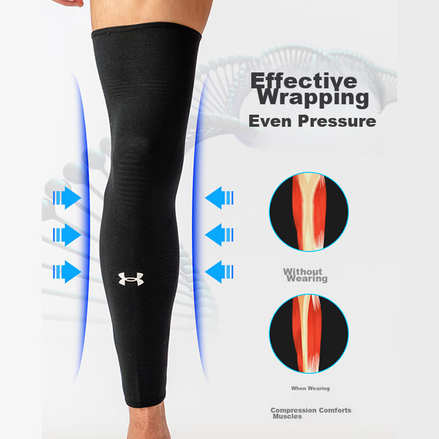 Защита ног Under Armour Sports полная, для фитнеса и спорта, черная, XL - изображение 3