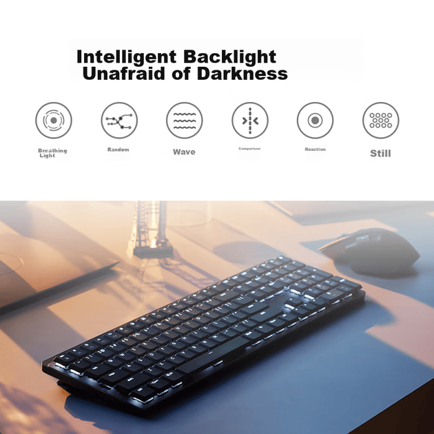 Logitech MX Mechanical Business Low-Noise Wireless Dual-Mode Low-Profile Mechanical Keyboard Smart Keyboard Full-Size Brown Switches 110 клавіш - зображення 6
