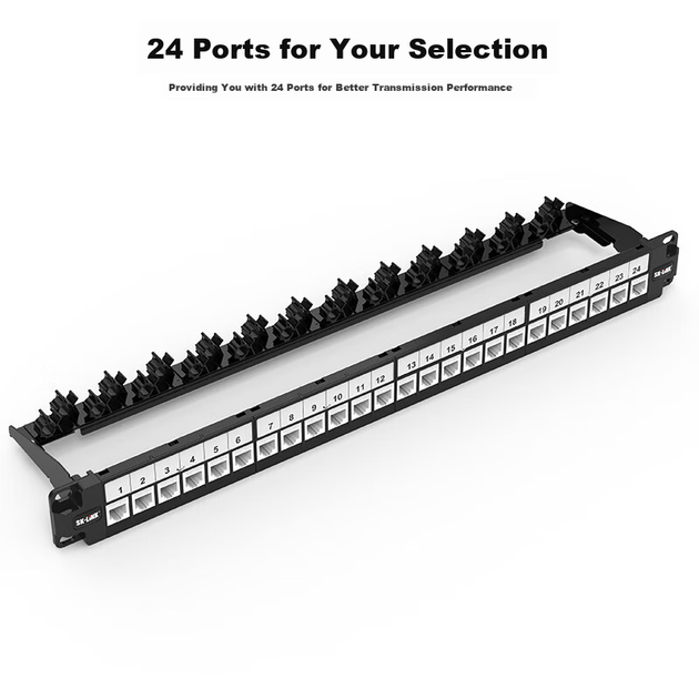 Патч-панель SK-LINK SK-P510M-24Z 24 порта Cat 5e UTP 19" 1U Black - изображение 4