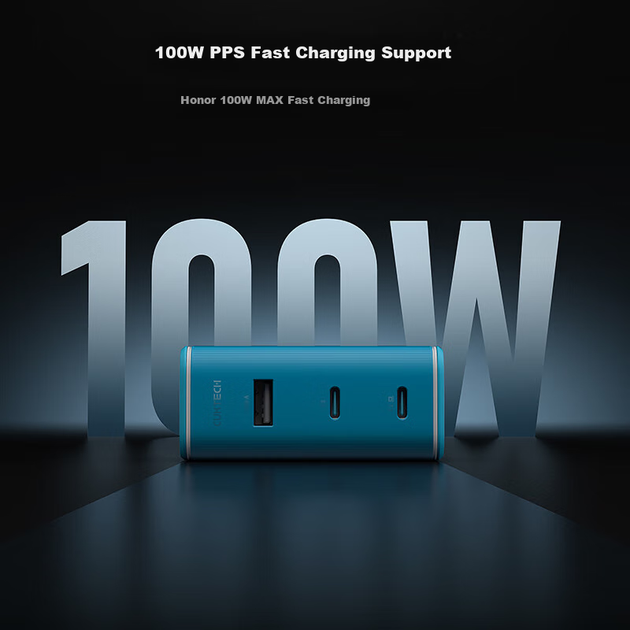 Зарядное устройство CUKTECH SE120W/100W GaN 3 порта PD быстрая зарядка - Фото 3 Зарядное устройство CUKTECH SE120W/100W GaN 3 порта PD быстрая зарядка - изображение 3