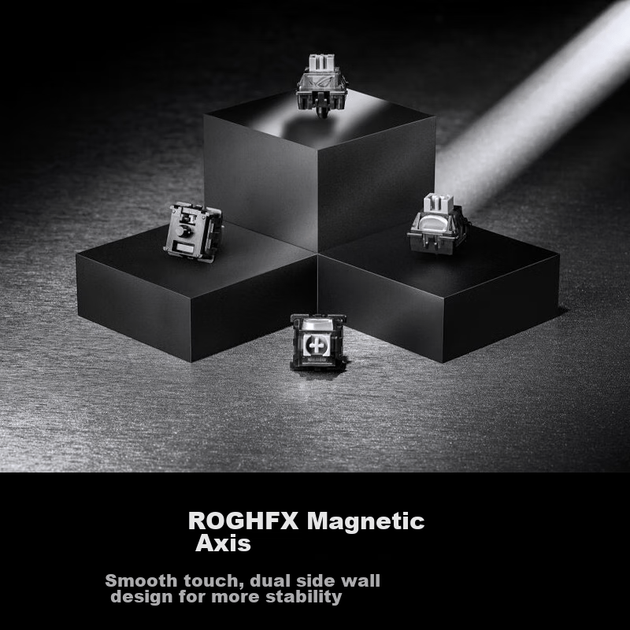 Ігрова клавіатура ROG Magician Ace HFX Magnetic Switch, дротова ігрова клавіатура з системою кріплення з прокладкою, частота опитування 8K, така ж, як у моделі Xiaomibing Team, УФ-покриття, версія з ABS - зображення 4