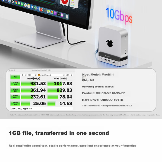 ORICO Macmini M4 Expansion Dock корпус для жорсткого диска конвертер M.2 настільний накопичувач вертикальна підставка док-станція аксесуар MiniDock (жорсткий диск не входить до комплекту) - Фото 4 ORICO Macmini M4 Expansion Dock корпус для жорсткого диска конвертер M.2 настільний накопичувач вертикальна підставка док-станція аксесуар MiniDock (жорсткий диск не входить до комплекту) - зображення 4