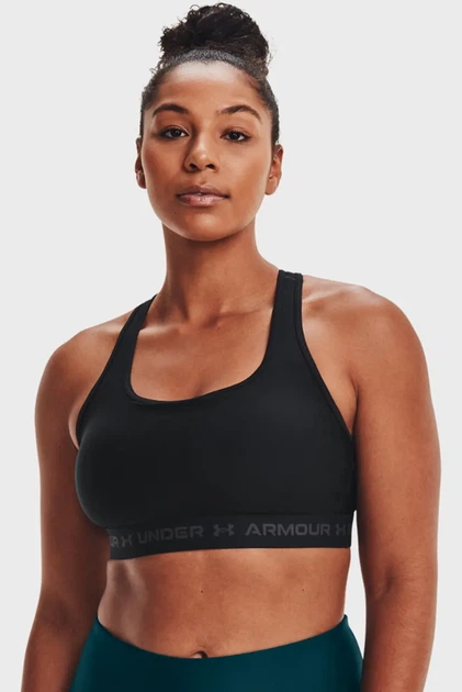 Жіночий чорний топ UA Crossback Mid Bra Under Armour M 1361034-001 - Фото 3 Жіночий чорний топ UA Crossback Mid Bra Under Armour M 1361034-001 - изображение 3