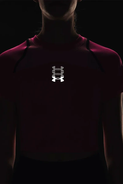 Жіночий рожевий топ UA Run Anywhere Crop SS Under Armour XL 1376816-652 - изображение 5