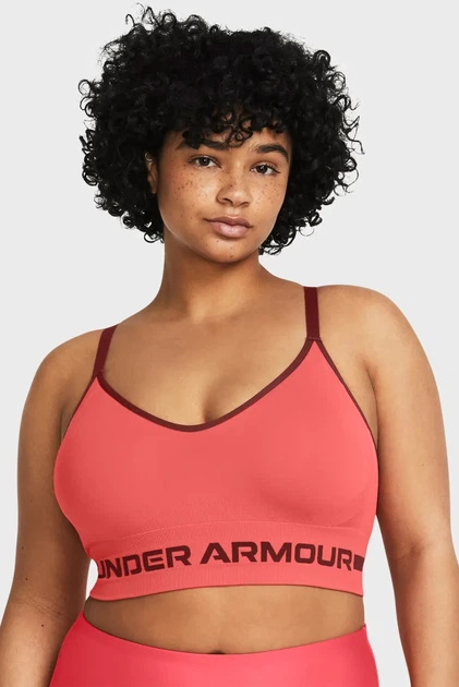 Жіночий кораловий топ UA Seamless Low Long Bra Under Armour SM 1357719-811 - изображение 2