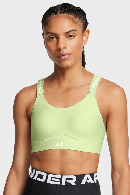 Жіночий салатовий топ UA Infinity High 2.0 Bra Under Armour S D-DD 1384112-384 - Фото 3 Жіночий салатовий топ UA Infinity High 2.0 Bra Under Armour S D-DD 1384112-384 - зображення 3
