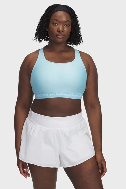 Жіночий блакитний топ Crossback Mid Bra Under Armour XL 1361034-494 - зображення 4