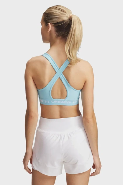 Жіночий блакитний топ Crossback Mid Bra Under Armour XL 1361034-494 - зображення 6
