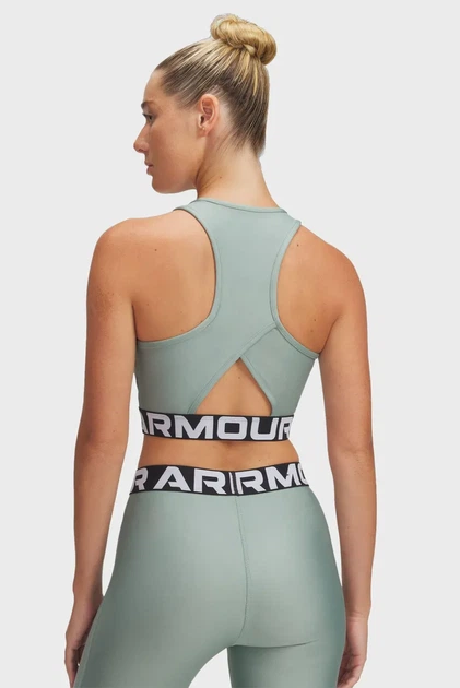 Жіночий м'ятний топ HeatGear Rib Tank Under Armour SM 1388694-348 - Фото 2 Жіночий м'ятний топ HeatGear Rib Tank Under Armour SM 1388694-348 - зображення 2
