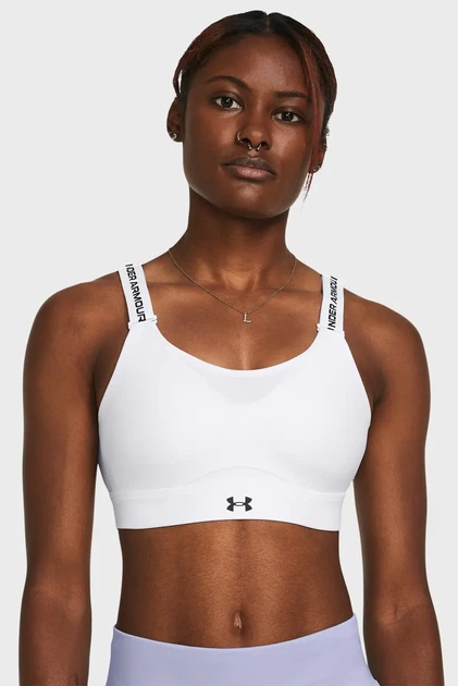 Білий топ UA Infinity High 2.0 Bra Under Armour L D-DD 1384112-100 - зображення 2