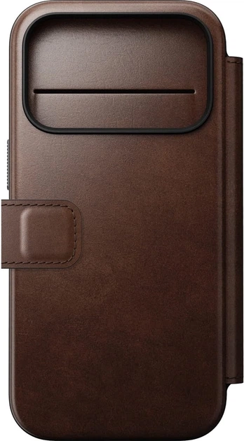 Etui z klapką Nomad Modern Leather Folio Horween Series Magsafe do iPhone 17 Pro Rustic Brązowe (856504014155) - obraz 2