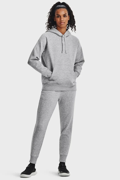 Жіноче сіре худі UA Rival Fleece Hoodie Under Armour L 1379500-013 - изображение 2