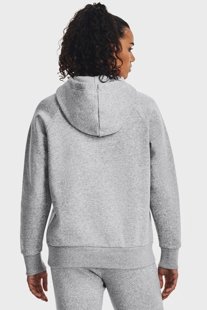 Жіноче сіре худі UA Rival Fleece Hoodie Under Armour L 1379500-013 - изображение 3