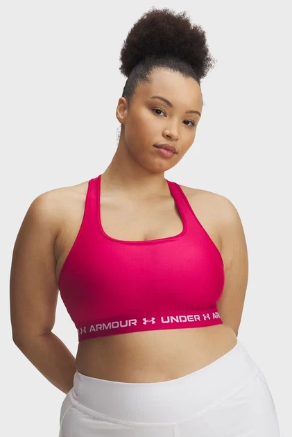 Жіночий малиновий топ Crossback Mid Bra Under Armour SM 1361034-681 - изображение 3