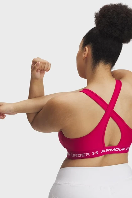 Жіночий малиновий топ Crossback Mid Bra Under Armour SM 1361034-681 - изображение 4