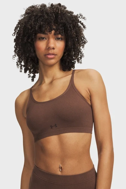 Жіночий коричневий топ Seamless Cotton Low Bra Under Armour XS 6009864-230 - Фото 1 Жіночий коричневий топ Seamless Cotton Low Bra Under Armour XS 6009864-230 - изображение 1