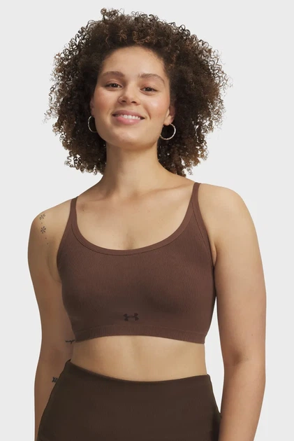Жіночий коричневий топ Seamless Cotton Low Bra Under Armour XS 6009864-230 - Фото 2 Жіночий коричневий топ Seamless Cotton Low Bra Under Armour XS 6009864-230 - изображение 2