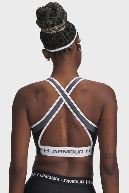 Жіночий чорний топ UA Crossback Mid Open Back Under Armour XS 6005838-004 - Фото 3 Жіночий чорний топ UA Crossback Mid Open Back Under Armour XS 6005838-004 - изображение 3