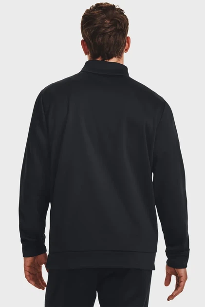 Чоловіча чорна спортивна кофта UA Armour Fleece 1/4 Zip Under Armour L 1373358-001 - Фото 3 Чоловіча чорна спортивна кофта UA Armour Fleece 1/4 Zip Under Armour L 1373358-001 - изображение 3