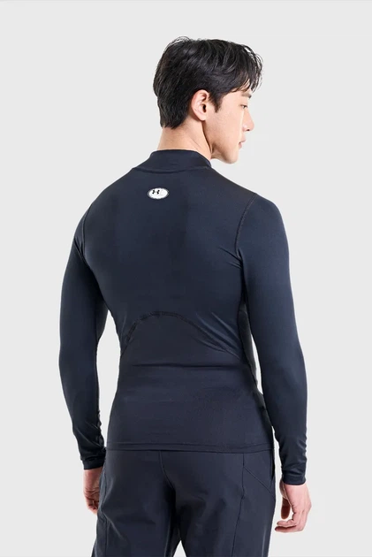 Чоловічий чорний лонгслів UA HG Armour Comp Mock LS Under Armour XXL 1369606-001 - изображение 3