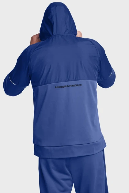 Чоловіче синє худі UA AF Storm FZ Hoodie Under Armour S 1373781-432 - изображение 2