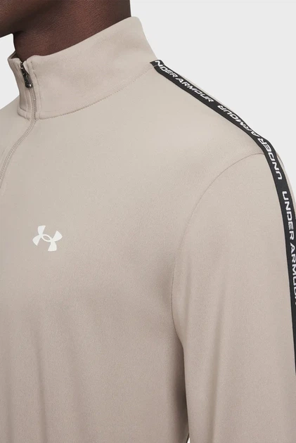 Чоловіча бежева спортивна кофта UA Tech Taping 1/2 Zip-BRN Under Armour SM 6012357-203 - Фото 2 Чоловіча бежева спортивна кофта UA Tech Taping 1/2 Zip-BRN Under Armour SM 6012357-203 - изображение 2