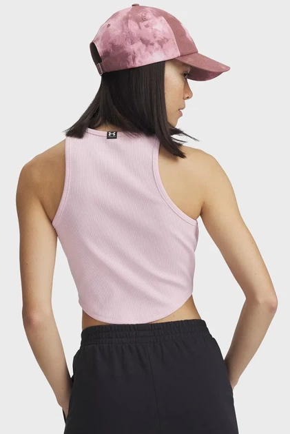 Жіночий рожевий топ UA Rival Rib Tank Under Armour MD 1389798-647 - изображение 2