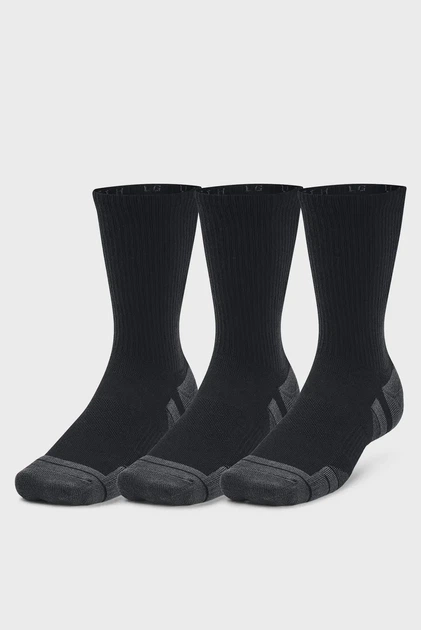 Чорні шкарпетки (3 пари) UA Performance Tech Crew Under Armour 3pk - Фото 1 Чорні шкарпетки (3 пари) UA Performance Tech Crew Under Armour 3pk - зображення 1