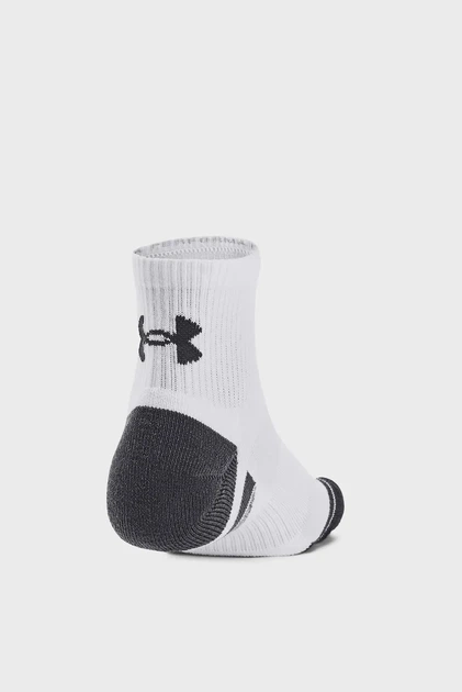 Білі шкарпетки (3 пари) UA Performance Tech 3pk Qtr Under Armour XL 1379510-100 - зображення 4