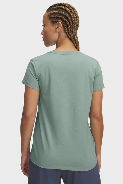 Жіноча м'ятна футболка UA Logo SS Under Armour L 1356305-348 - изображение 2