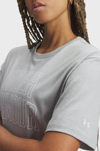 Жіноча сіра футболка Rival OS Campus Tee Under Armour XL 6007883-012 - изображение 3