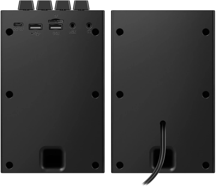 Акустична 2.0 система Defender Futuro 20 Вт, BT/USB/TF/AUX/2400мА/ч Black (65087) - Уцінка - зображення 6
