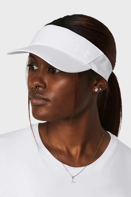 Жіночий білий козирок W Iso-chill Launch Visor Under Armour OSFM 1383480-100 - изображение 2