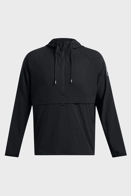 Чоловічий чорний анорак UA RUN ANYWHERE ANORAK Under Armour M 1386622-001 - Фото 3 Чоловічий чорний анорак UA RUN ANYWHERE ANORAK Under Armour M 1386622-001 - изображение 3