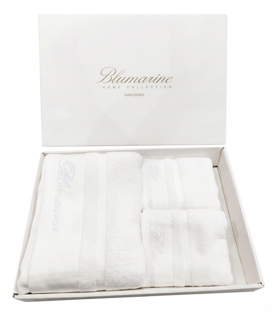Набір рушників Blumarine Home Collection 3 шт білий - Фото 1 Набір рушників Blumarine Home Collection 3 шт білий - зображення 1