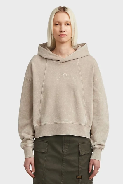 Жіноче бежеве худі Washed G-Star RAW XS D27726,D969 - Фото 1 Жіноче бежеве худі Washed G-Star RAW XS D27726,D969 - зображення 1