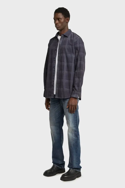 Чоловіча темно-синя картата сорочка Clean Regular Shirt L/S G-Star RAW XL D25196,C436 - Фото 3 Чоловіча темно-синя картата сорочка Clean Regular Shirt L/S G-Star RAW XL D25196,C436 - зображення 3