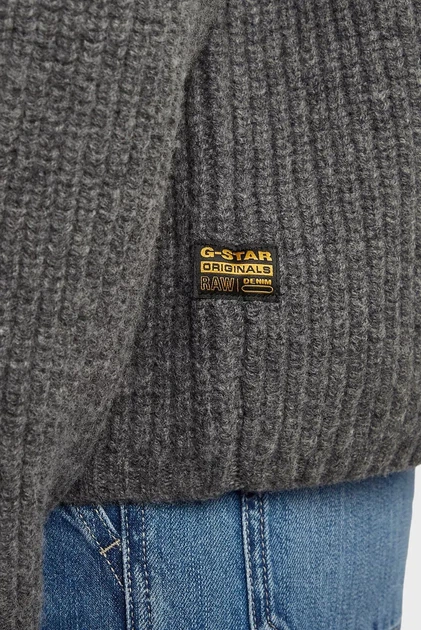 Жіночий сірий вовняний светр Cable G-Star RAW S D27730,D770 - Фото 5 Жіночий сірий вовняний светр Cable G-Star RAW S D27730,D770 - изображение 5